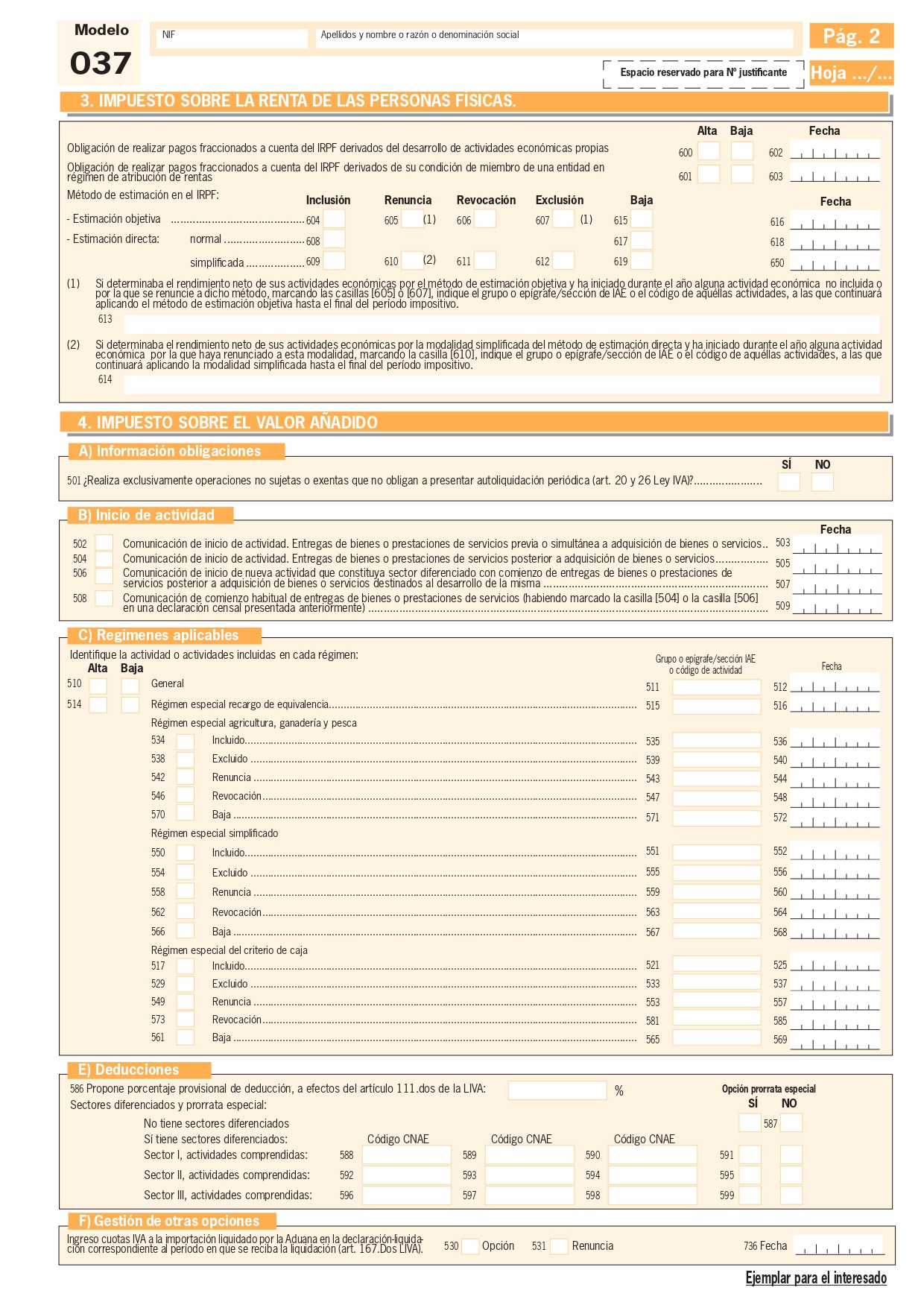 Modelo 037 ¡Tienes que saber ESTO!
