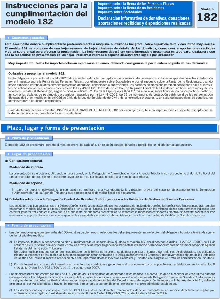 Form 182 Example Modelo 182 ¡Tienes que saber ESTO!