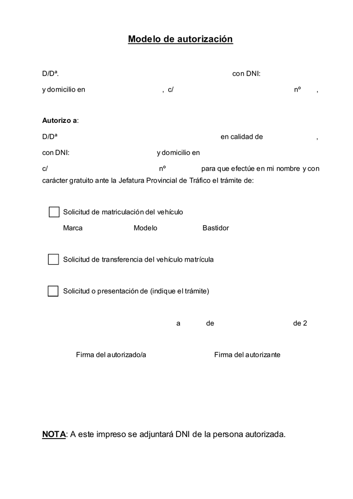 Modelo De Autorización Para Trámites ¡tienes Que Saber Esto 9015